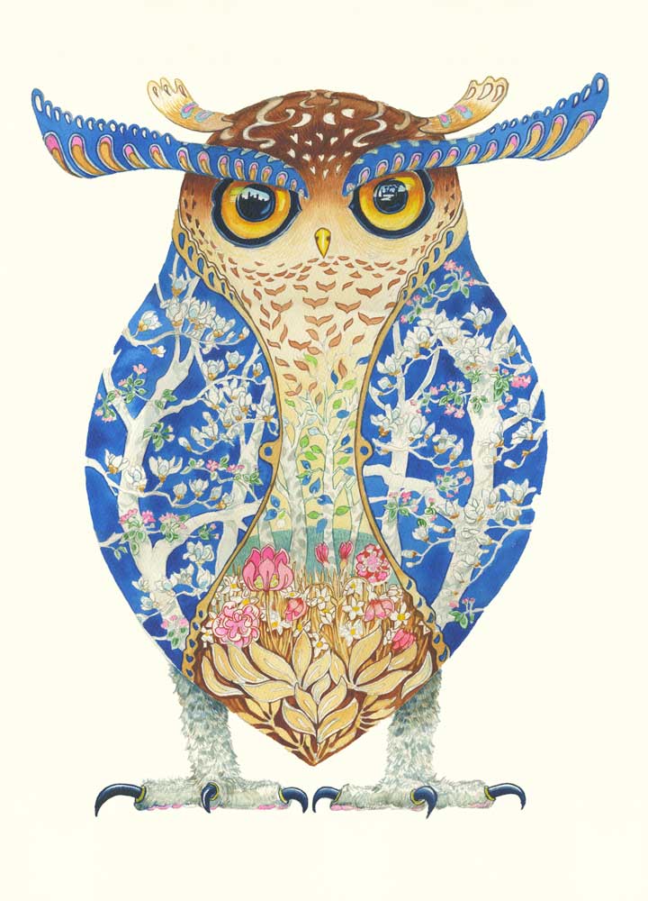 Spot Bellied Owl- Card