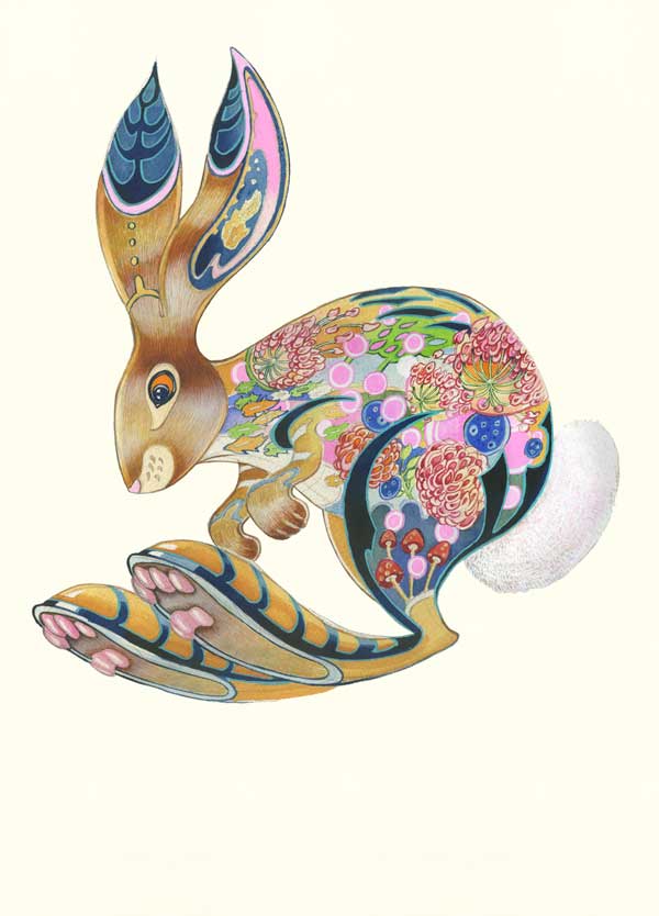 Hopping Bunny - Print - The DM Collection