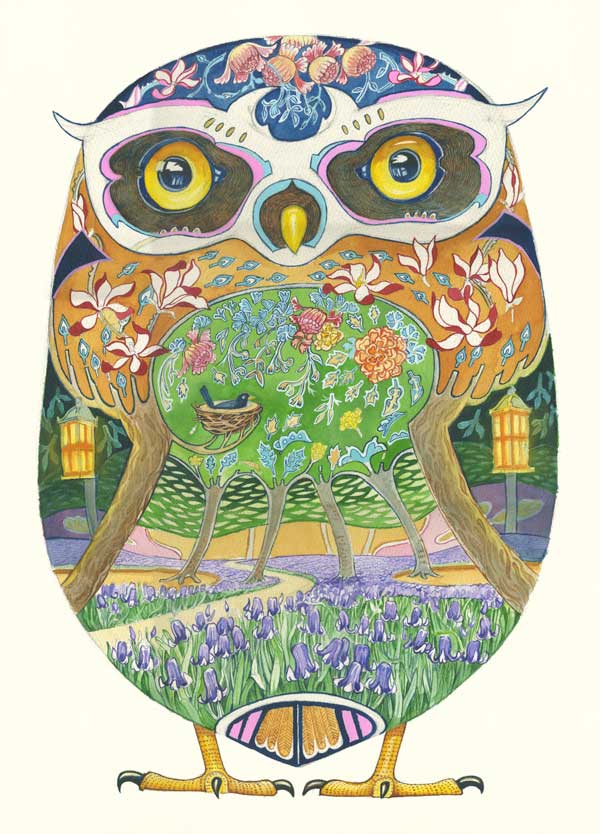 Owl in a Forest - Print - The DM Collection