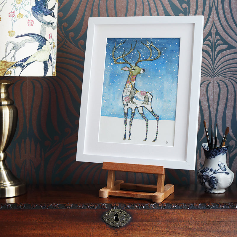 Stag in the Snow - Print - The DM Collection
