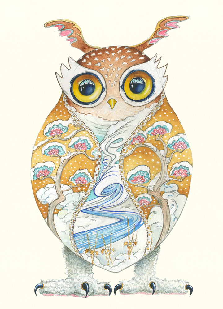 Snow Owl - Card