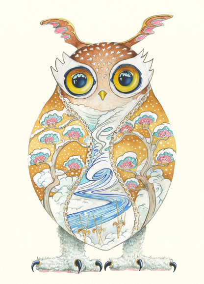 Snow Owl - Card