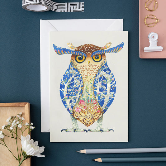 Spot Bellied Owl- Card