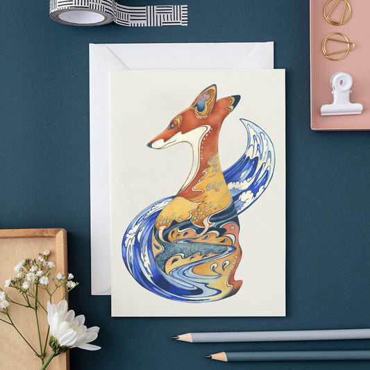 Fox in the clouds - Card