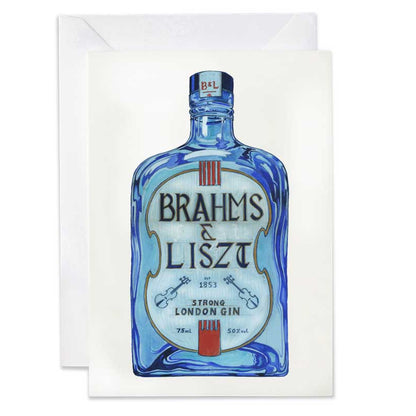 Brahms & Liszt  - London Gin - Greetings Card