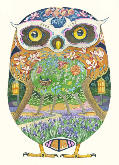 Owl in a Forest - Print - The DM Collection