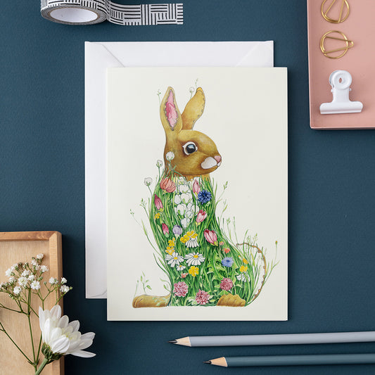 Bunny in a Meadow - Card - The DM Collection