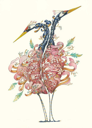 Two Cranes - Card