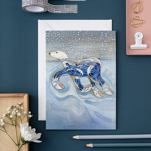 Polar Bear Swimming - Card - The DM Collection