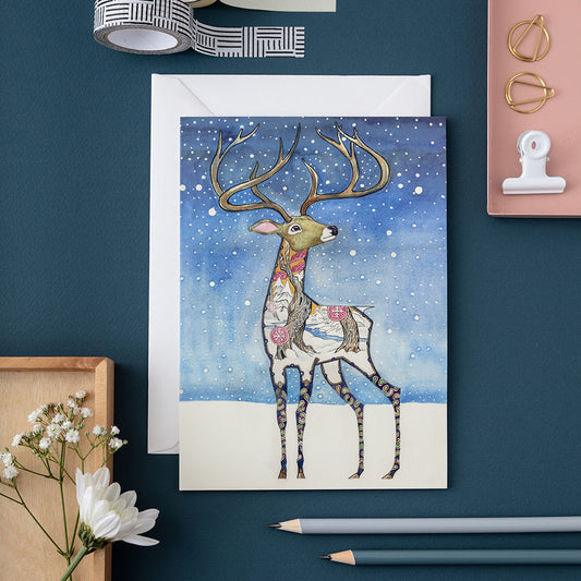 Stag in the Snow - Card - The DM Collection