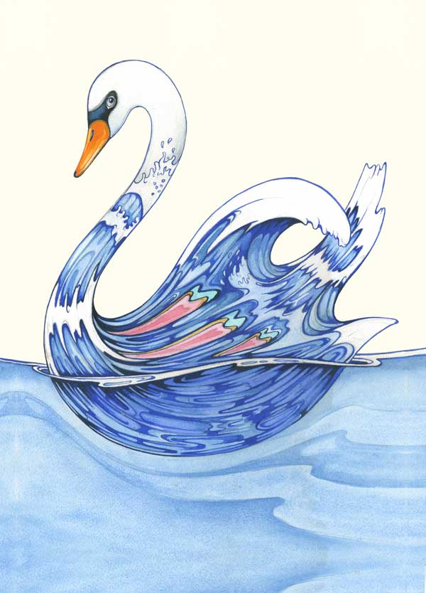 Swan Card The DM Collection