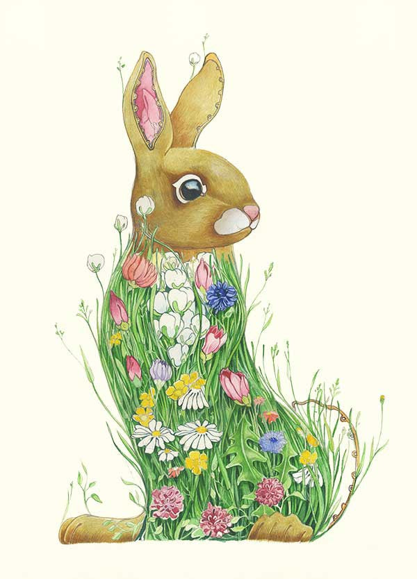 Bunny in a Meadow - Card - The DM Collection