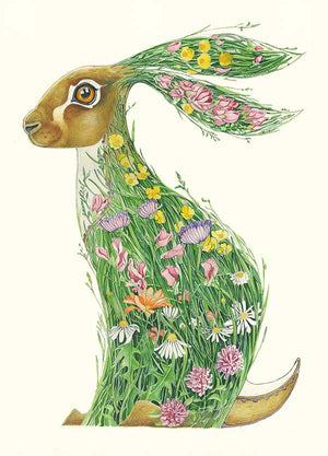 Hare in a Meadow - Card - The DM Collection