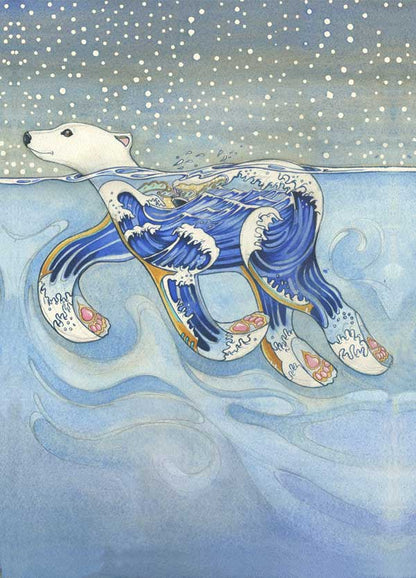 Polar Bear Swimming - Print - The DM Collection